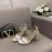 Valentino Summer Rivet Sheepskin High Heel Sandals White