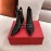 Valentino New Patent Leather Pointed High Heeled Boots Black