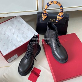 Valentino Black Fashion Leather Short Boots For Women