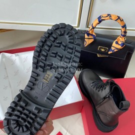 Valentino Black Fashion Leather Short Boots For Women