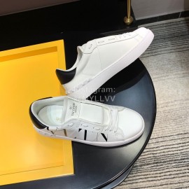 Valentino Simple Letter Print Casual Shoes White