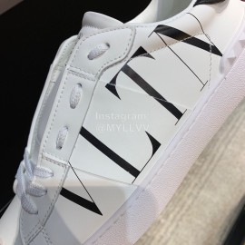 Valentino Simple Letter Print Casual Shoes White