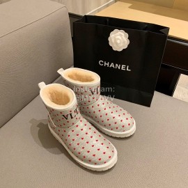 Valentino Fall Winter Love Pattern Wool Boots For Women