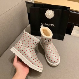 Valentino Fall Winter Love Pattern Wool Boots For Women