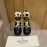 Valentino Autumn Winter Calf Lamb Wool V-Button Martin Boots Black