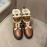 Valentino Autumn Winter Calf Lamb Wool V-Button Martin Boots Brown