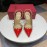 Valentino Classic Leather Rivet High Heel Sandals Red