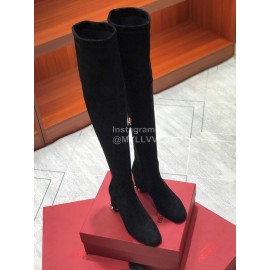 Valentino Rockstud Riveted High Heeled Long Boots For Women