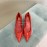 Valentino New Red Leather High Heels For Women