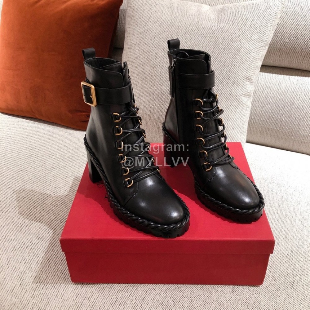 Valentino Autumn Winter Black High Heeled Boots For Women