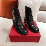 Valentino Autumn Winter Black High Heeled Boots For Women