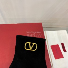 Valentino Autumn Winter Black Suede High Heel Short Boots