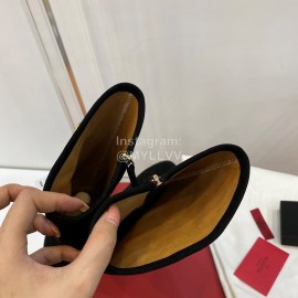 Valentino Autumn Winter Black Suede High Heel Long Boots