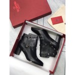 Valentino Black Calf High Heeled Boots For Women