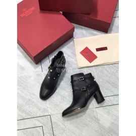 Valentino Black Calf High Heeled Boots For Women