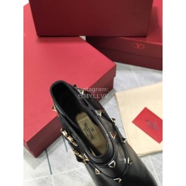 Valentino Black Calf High Heeled Boots For Women
