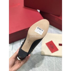 Valentino Black Calf High Heeled Boots For Women