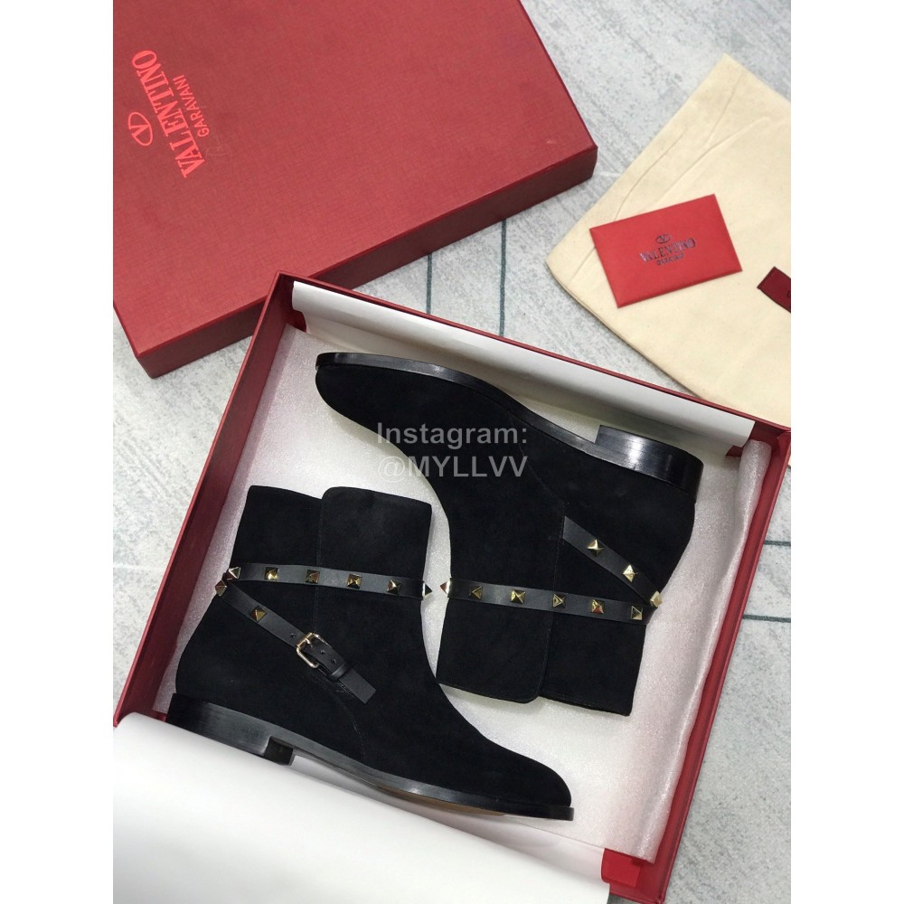 Valentino Fashion Rivet Short Boots For Women
