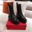 Valentino Autumn Winter Black Leather Thick Soled Boots