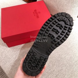 Valentino Autumn Winter Lamb Warm Retro Boots Brown