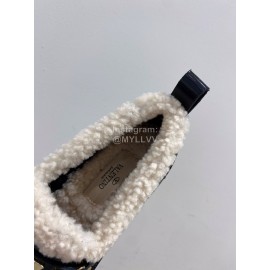 Valentino Autumn Winter New Lamb Fur Leather Casual Shoes
