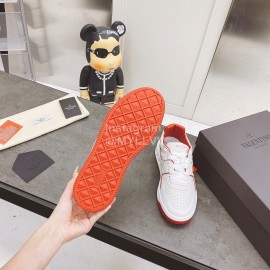 Valentino Onestud Cowhide Sneakers For Men And Women Orange