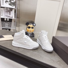 Valentino Onestud Cowhide High Top Sneakers For Men And Women White