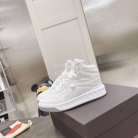 Valentino Onestud Cowhide High Top Sneakers For Men And Women White