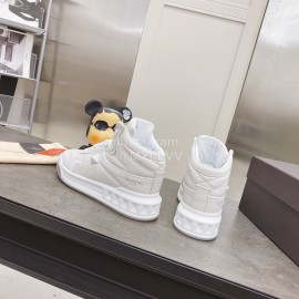 Valentino Onestud Cowhide High Top Sneakers For Men And Women White