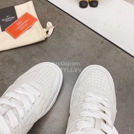 Valentino Onestud Cowhide High Top Sneakers For Men And Women White