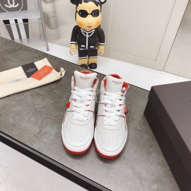 Valentino Onestud Cowhide High Top Sneakers For Men And Women Orange