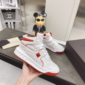 Valentino Onestud Cowhide High Top Sneakers For Men And Women Orange