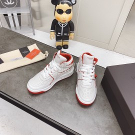 Valentino Onestud Cowhide High Top Sneakers For Men And Women Orange