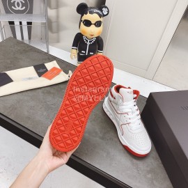 Valentino Onestud Cowhide High Top Sneakers For Men And Women Orange