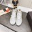 Valentino Onestud Cowhide High Top Sneakers For Men And Women Gold