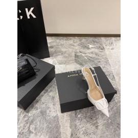 Valentino V Logo Signature Patent Leather High Heels For Women White