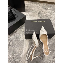 Valentino V Logo Signature Patent Leather High Heels For Women White