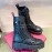Valentino Leather Lace Up Thick Soled Short Boots For Women