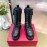 Valentino Leather Lace Up Thick Soled Boots For Women