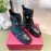 Valentino Cowhide Thick Soled Short Boots For Women