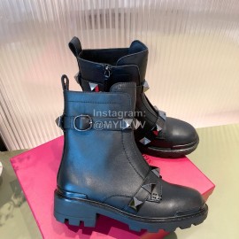 Valentino Cowhide Thick Soled Short Boots For Women