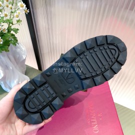 Valentino Cowhide Thick Soled Short Boots For Women