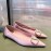 Valentino Leather Pointed Shoes For Women Pink
