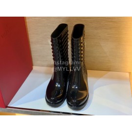 Valentino Fashion Rivet Rain Boots For Women Black