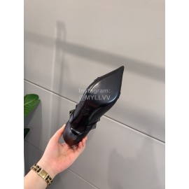 Valentino Autumn Winter Cowhide Rivet High Heel Boots Black