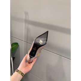 Valentino Autumn Winter Cowhide Rivet High Heel Boots Pink