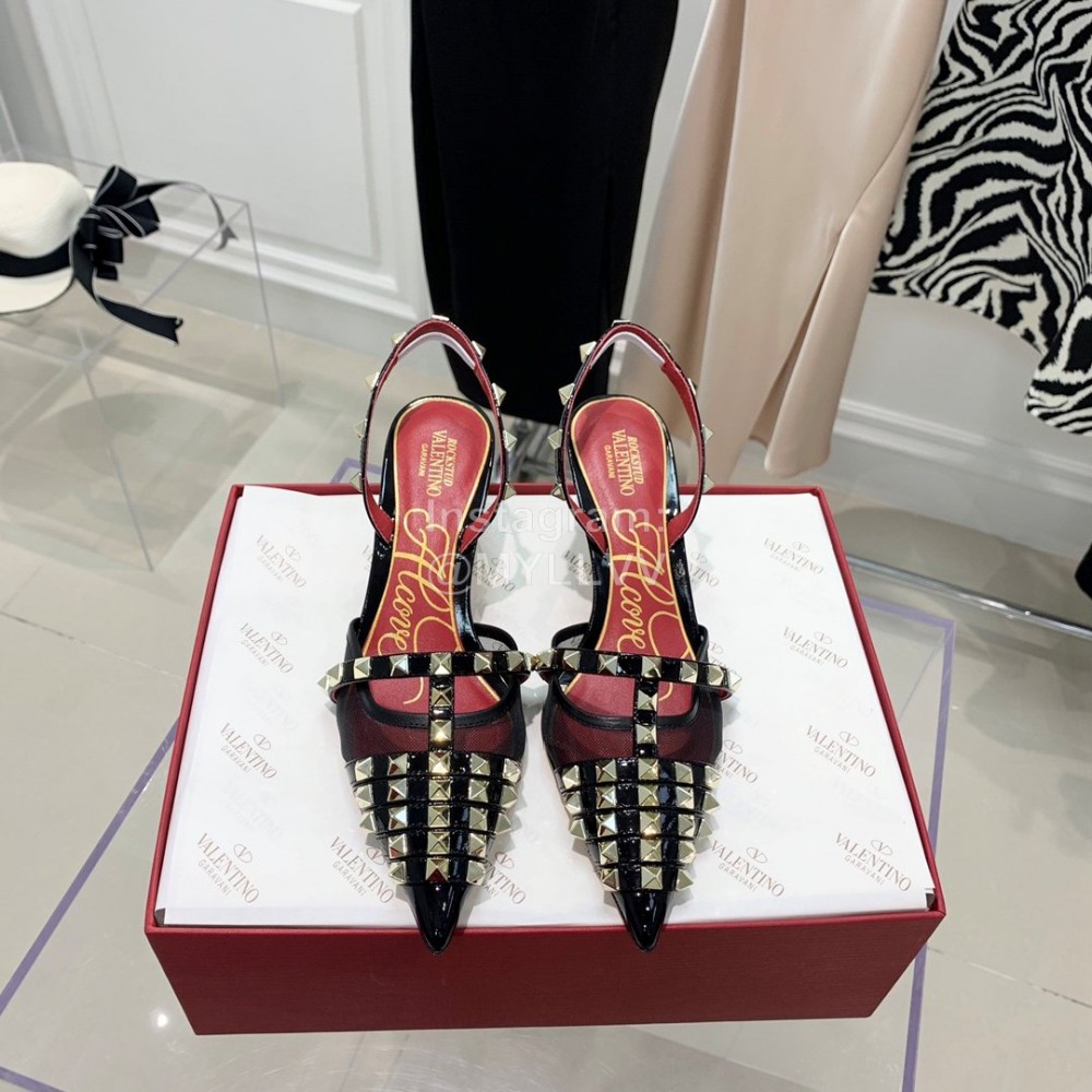 Valentino Rockstud Alcove Rivet High Heel Sandals For Women
