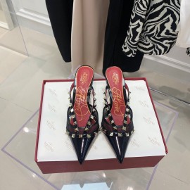 Valentino Rockstud Alcove Patent Leather High Heel Sandals For Women