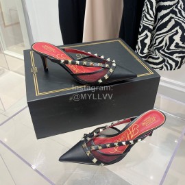 Valentino Rockstud Alcove Leather High Heel Sandals For Women