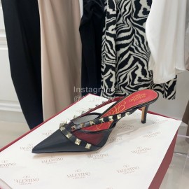 Valentino Rockstud Alcove Leather High Heel Sandals For Women